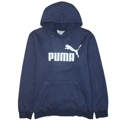 Mens UK Size M PUMA Blue Pullover Hoodie