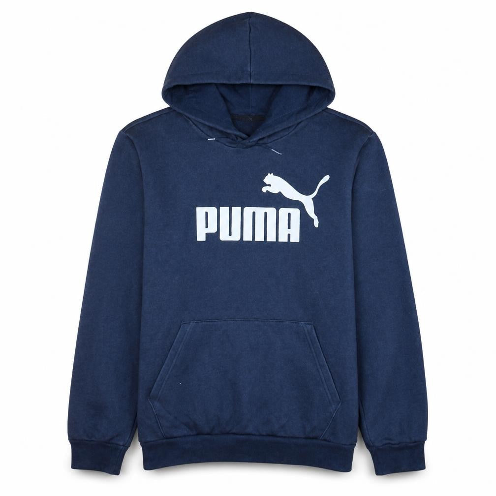 Mens UK Size M PUMA Blue Pullover Hoodie