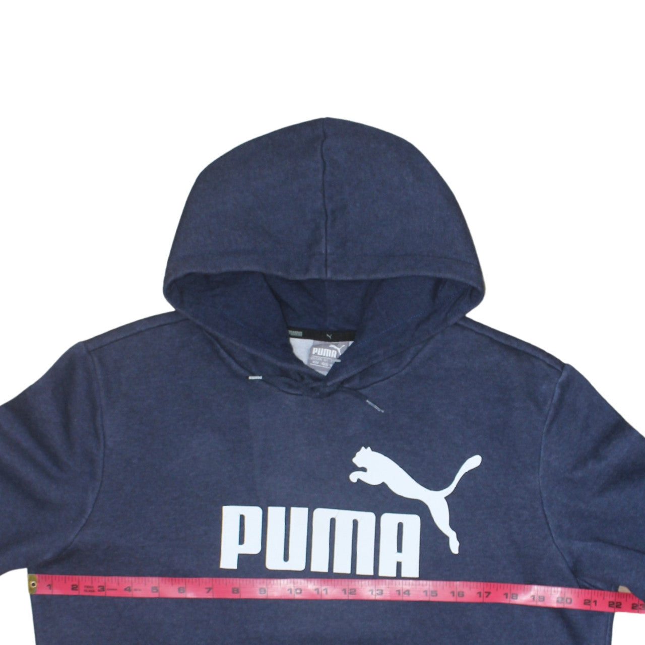 Mens UK Size M PUMA Blue Pullover Hoodie