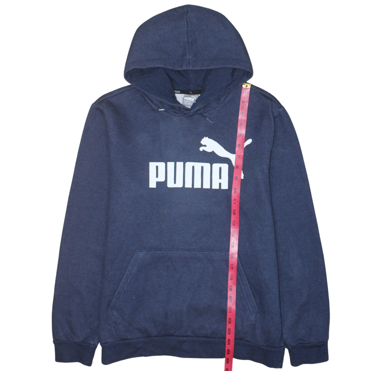 Mens UK Size M PUMA Blue Pullover Hoodie