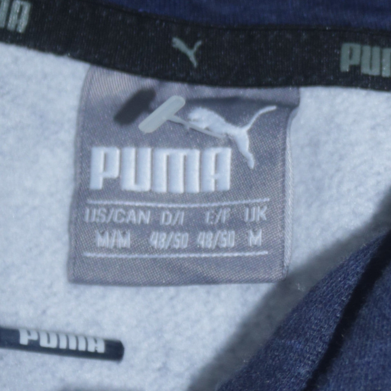 Mens UK Size M PUMA Blue Pullover Hoodie