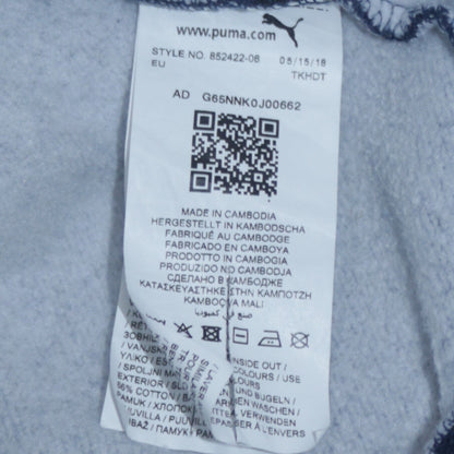 Mens UK Size M PUMA Blue Pullover Hoodie