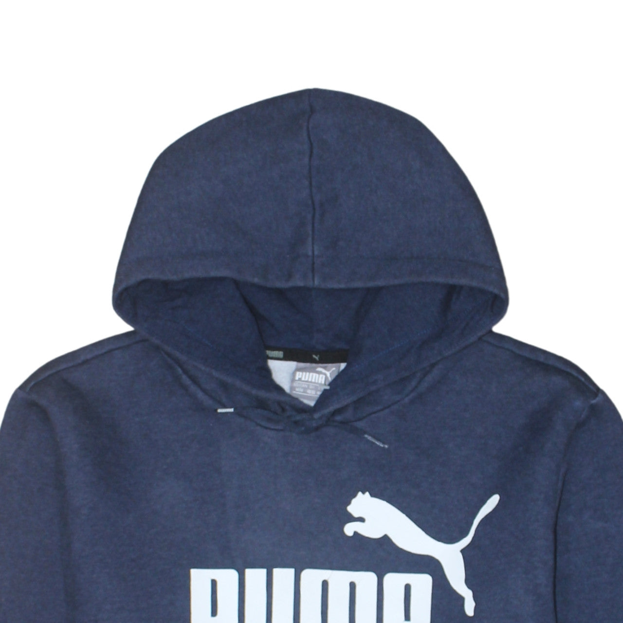 Mens UK Size M PUMA Blue Pullover Hoodie
