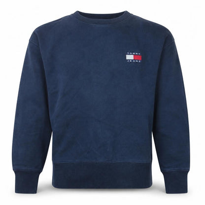 Mens UK Size S Tommy Jeans Blue Pullover Sweatshirt