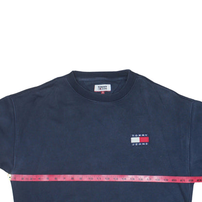Mens UK Size S Tommy Jeans Blue Pullover Sweatshirt