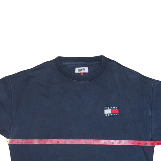 Mens UK Size S Tommy Jeans Blue Pullover Sweatshirt