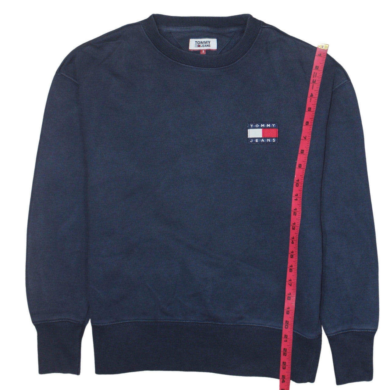 Mens UK Size S Tommy Jeans Blue Pullover Sweatshirt