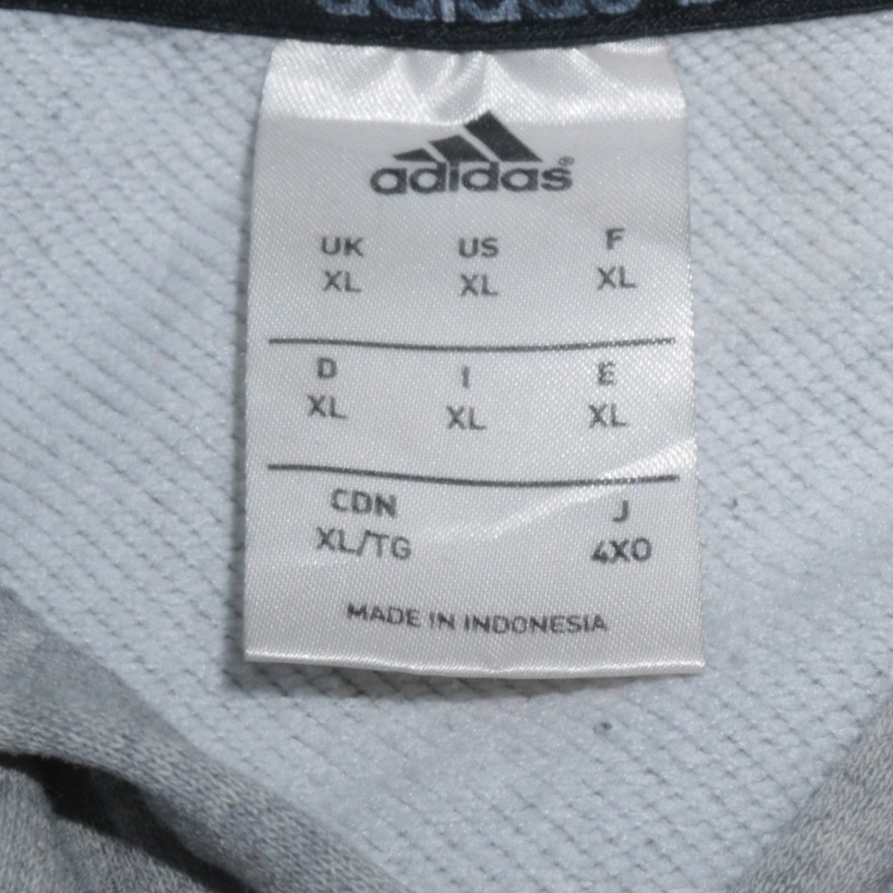 Mens UK Size XL adidas Grey Pullover Hoodie