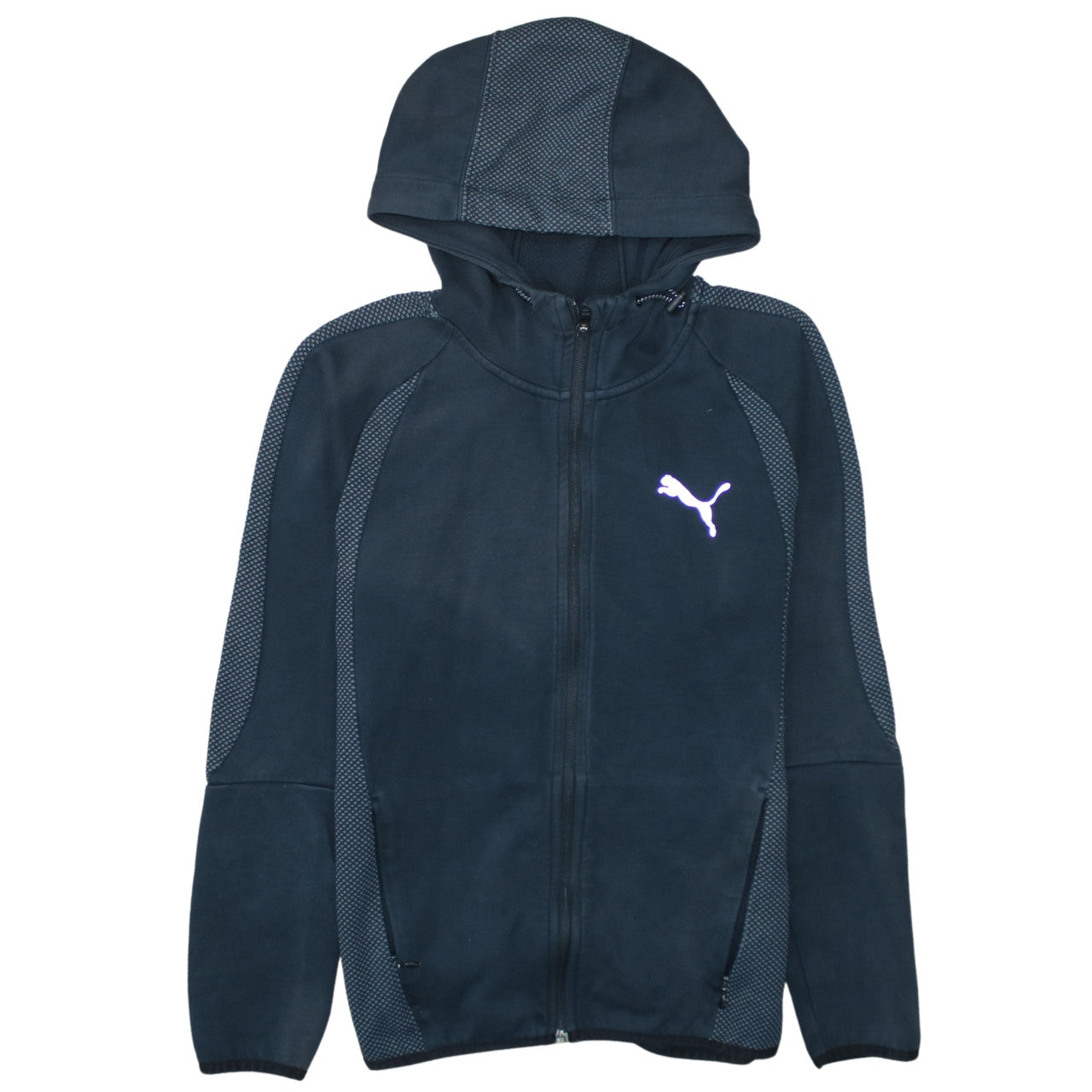 Mens UK Size S PUMA Blue Full Zip Hoodie
