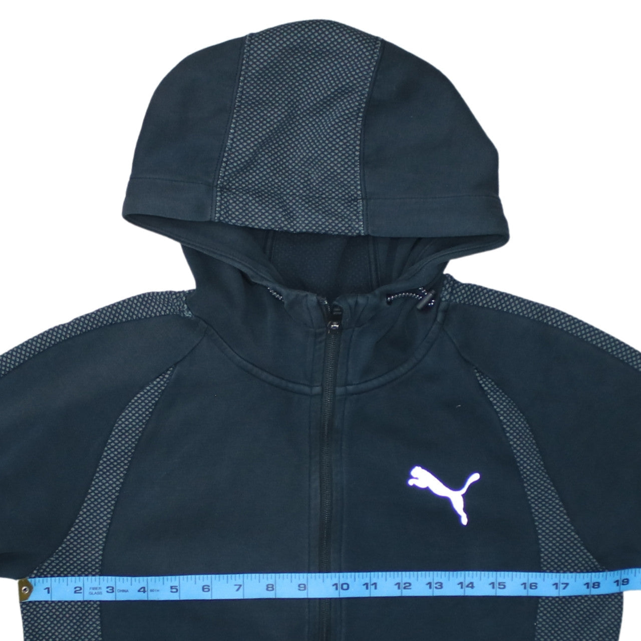 Mens UK Size S PUMA Blue Full Zip Hoodie