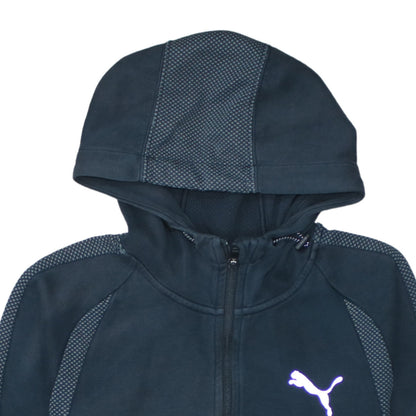 Mens UK Size S PUMA Blue Full Zip Hoodie