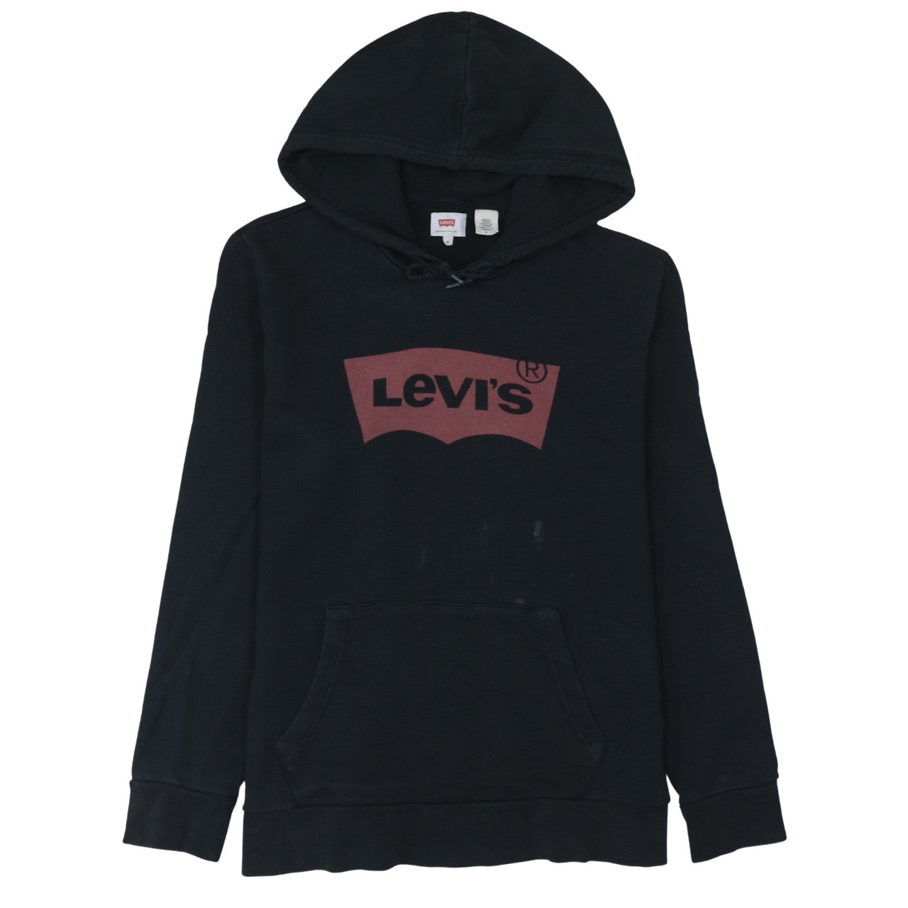 Mens UK Size M Levi's Black Pullover Hoodie