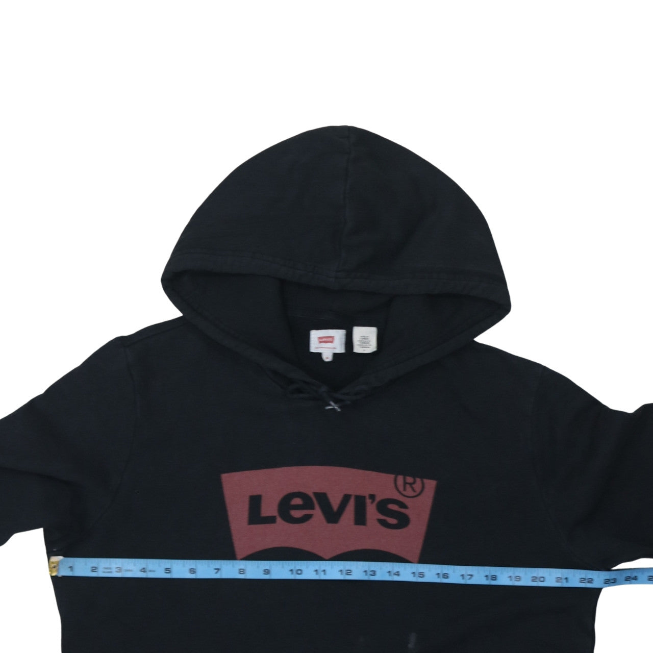Mens UK Size M Levi's Black Pullover Hoodie