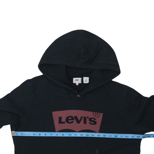 Mens UK Size M Levi's Black Pullover Hoodie