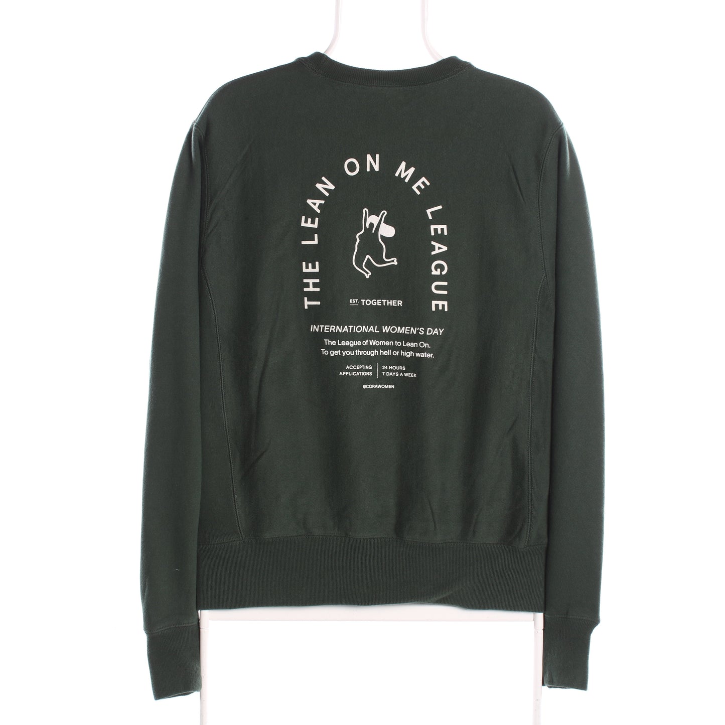Womens UK Size S Champion Green Pullover Sweatshirt