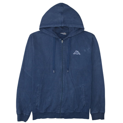 Mens UK Size XL Kappa Blue Full Zip Hoodie