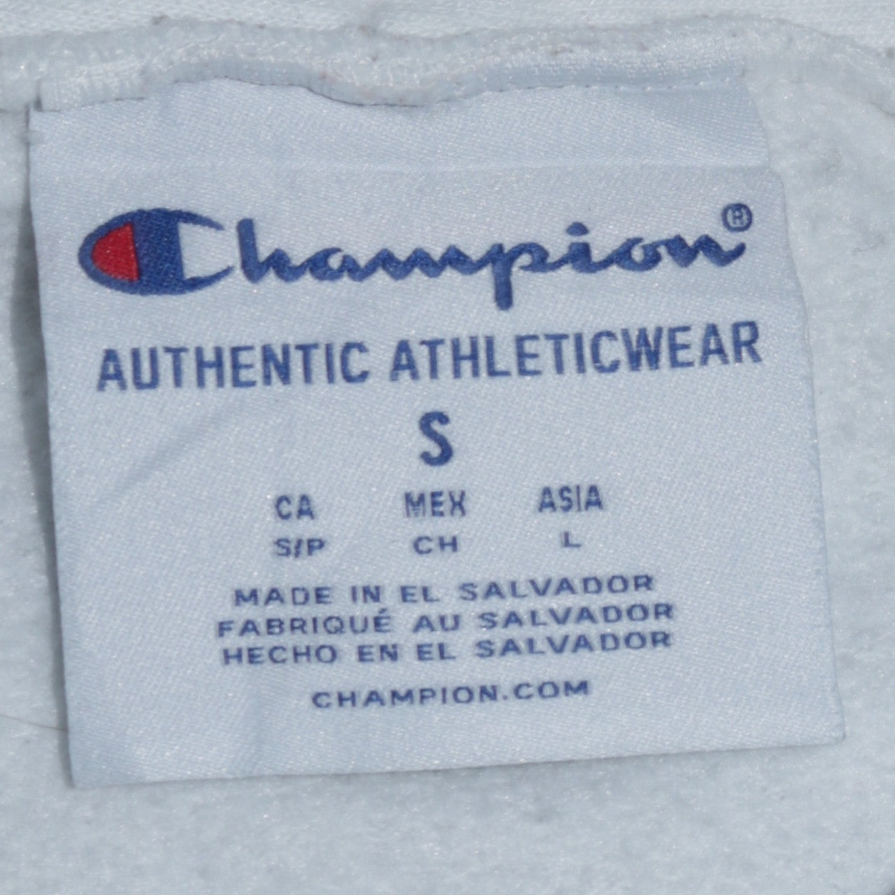 Mens UK Size S Champion White Pullover Hoodie