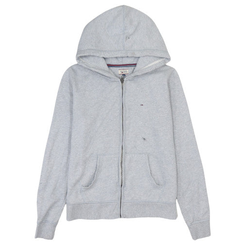 Mens UK Size L Hilfiger Denim Grey Full Zip Hoodie