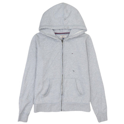 Mens UK Size L Hilfiger Denim Grey Full Zip Hoodie