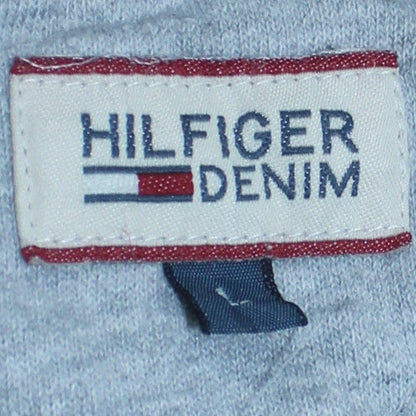 Mens UK Size L Hilfiger Denim Grey Full Zip Hoodie