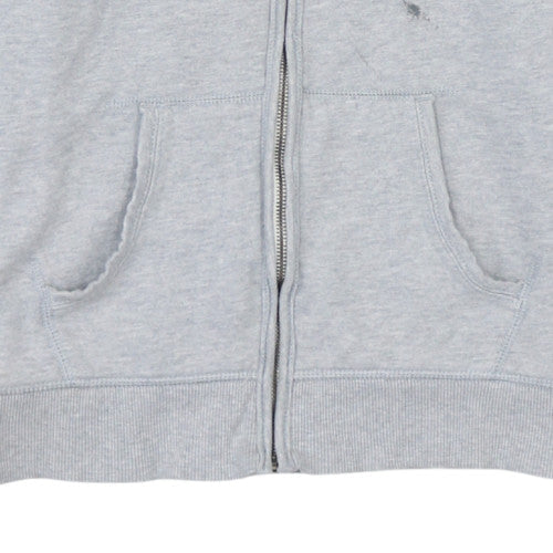 Mens UK Size L Hilfiger Denim Grey Full Zip Hoodie