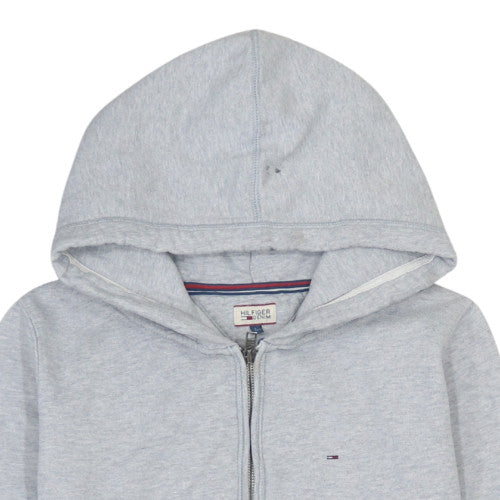 Mens UK Size L Hilfiger Denim Grey Full Zip Hoodie
