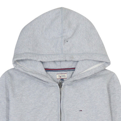 Mens UK Size L Hilfiger Denim Grey Full Zip Hoodie