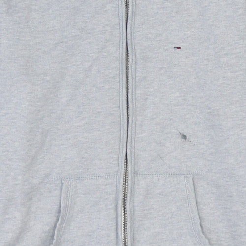 Mens UK Size L Hilfiger Denim Grey Full Zip Hoodie
