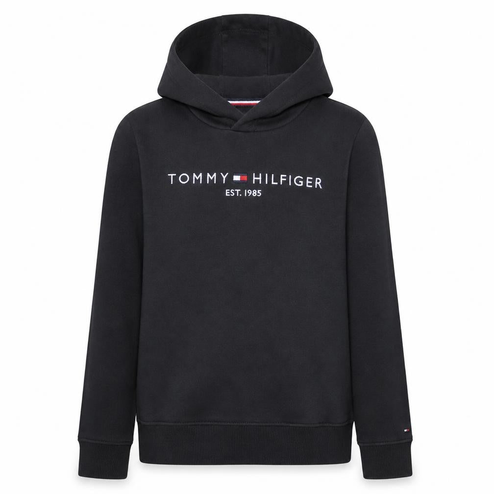 Boys UK Size 164 Tommy Hilfiger Black Pullover Hoodie