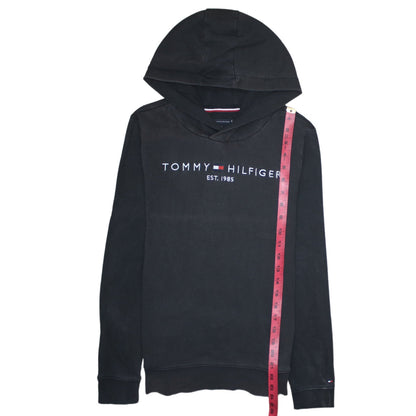 Boys UK Size 164 Tommy Hilfiger Black Pullover Hoodie