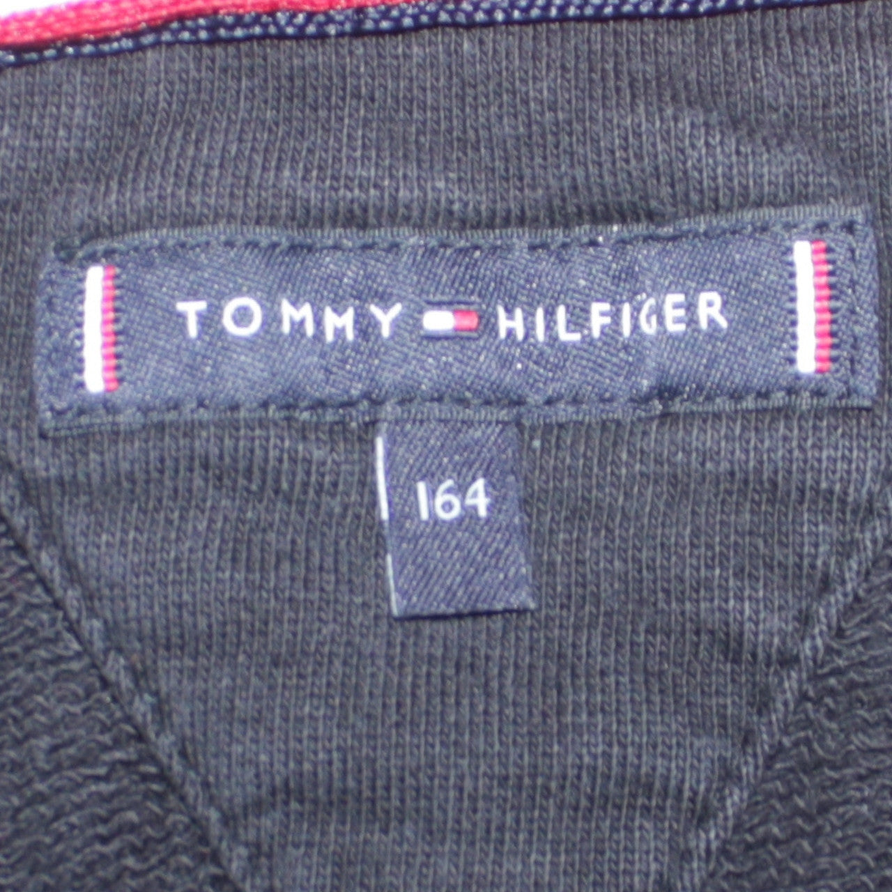 Boys UK Size 164 Tommy Hilfiger Black Pullover Hoodie