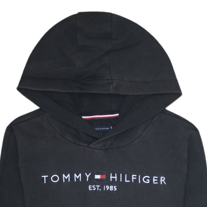 Boys UK Size 164 Tommy Hilfiger Black Pullover Hoodie