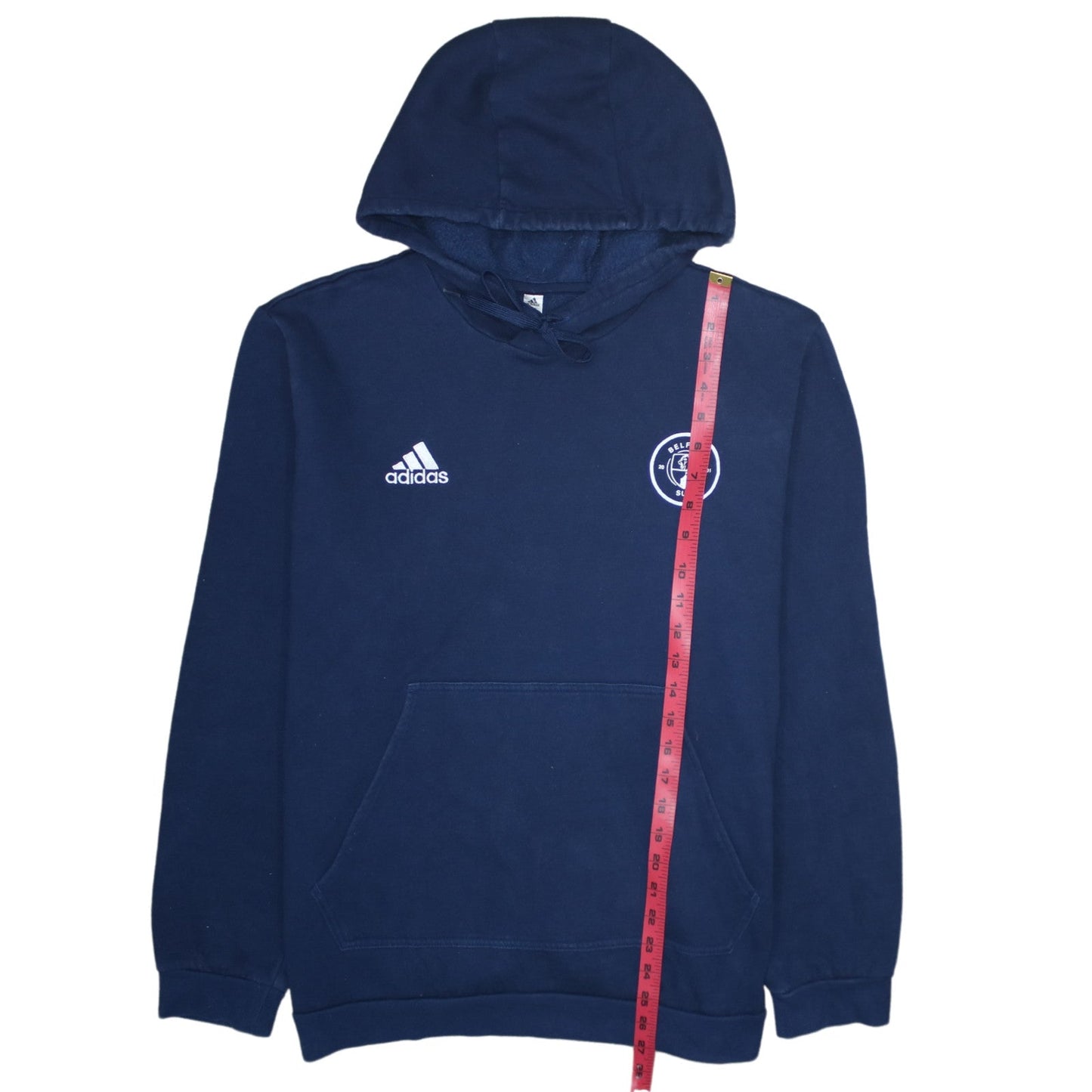 Mens UK Size L adidas Blue Pullover Hoodie