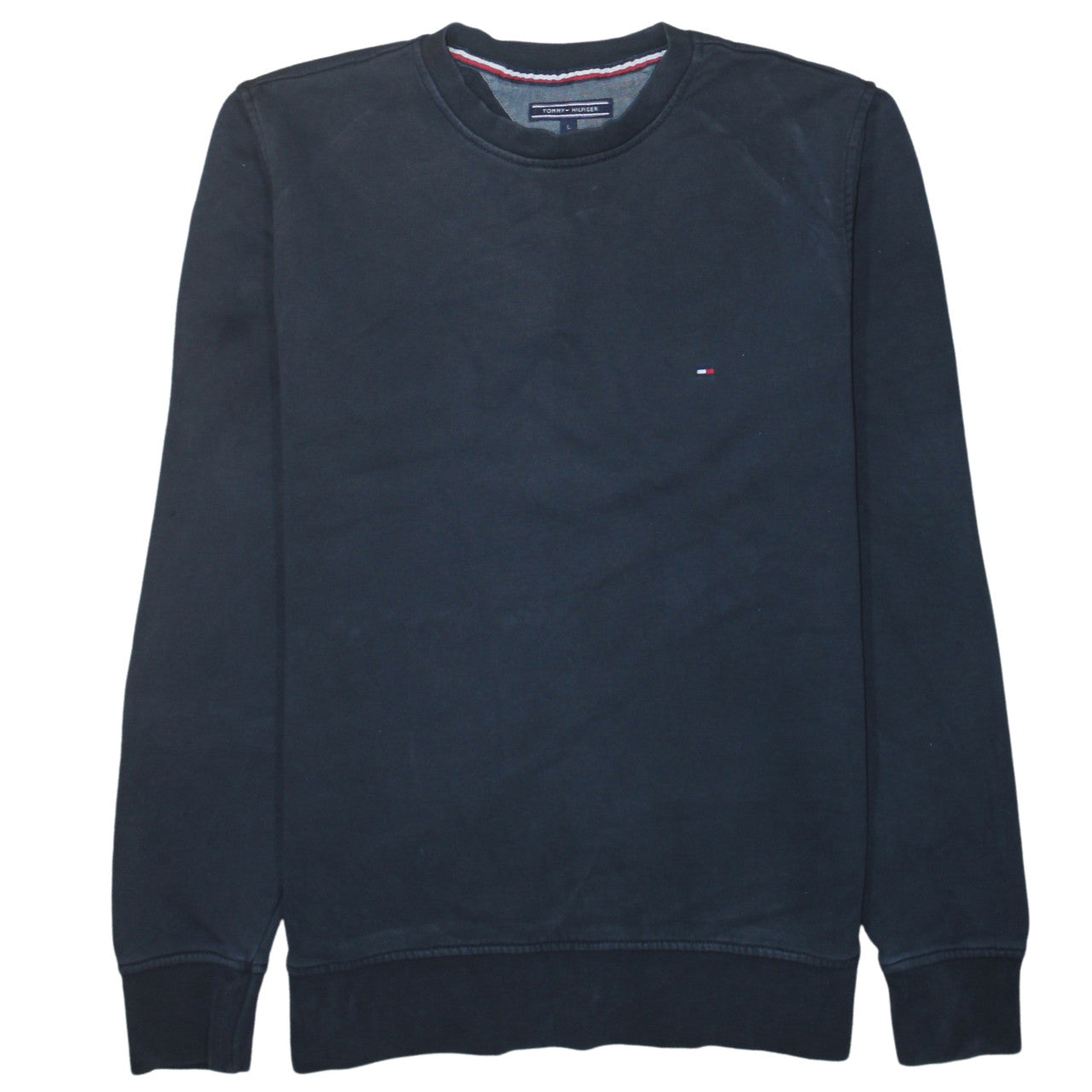 Mens UK Size L Tommy Hilfiger Black Pullover Sweatshirt