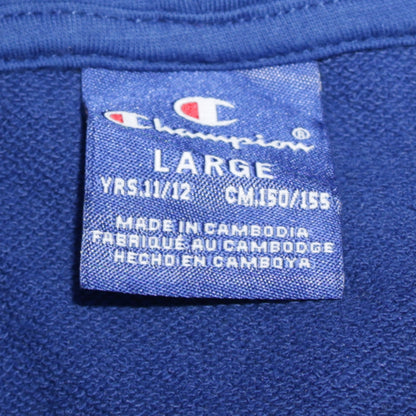Champion Boys Blue Pullover Hoodie Size 11-12 Years Logo Print