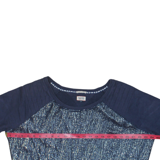 Womens UK Size L Hilfiger Denim Blue Pullover Sweatshirt