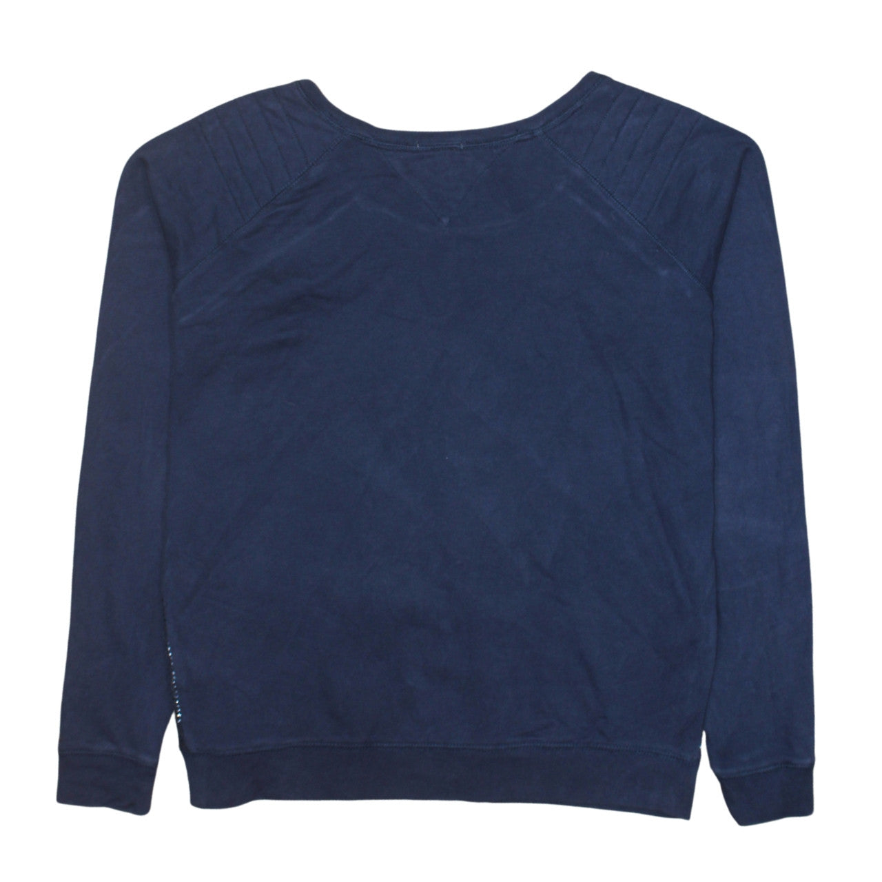 Womens UK Size L Hilfiger Denim Blue Pullover Sweatshirt
