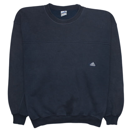 Mens UK Size M adidas Blue Pullover Sweatshirt