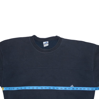 Mens UK Size M adidas Blue Pullover Sweatshirt
