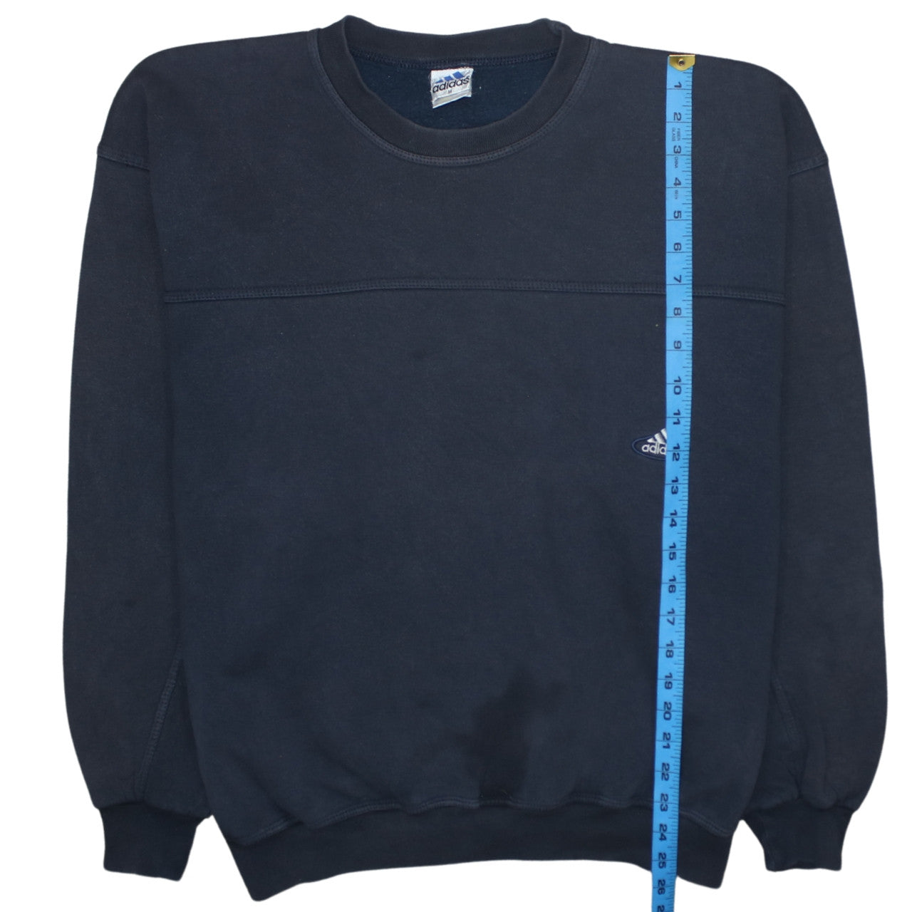 Mens UK Size M adidas Blue Pullover Sweatshirt