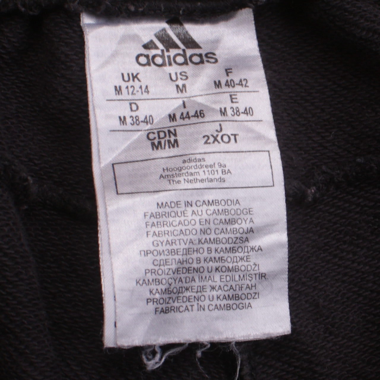 Womens UK Size M adidas Regular Fit Jogger Black Trousers