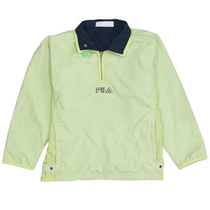 Fila Boys Green 1/4 Zip Lightweight Windbreaker Jacket 2 Years