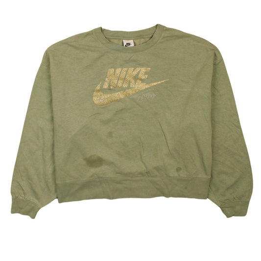 Womens UK Size 2XL Nike Green Pullover Sweatshirt