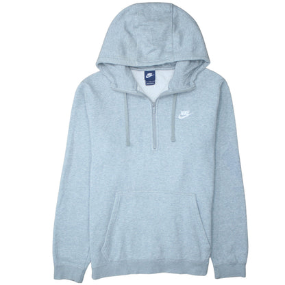 Mens UK Size L Nike Grey 1/2 Zip Hoodie