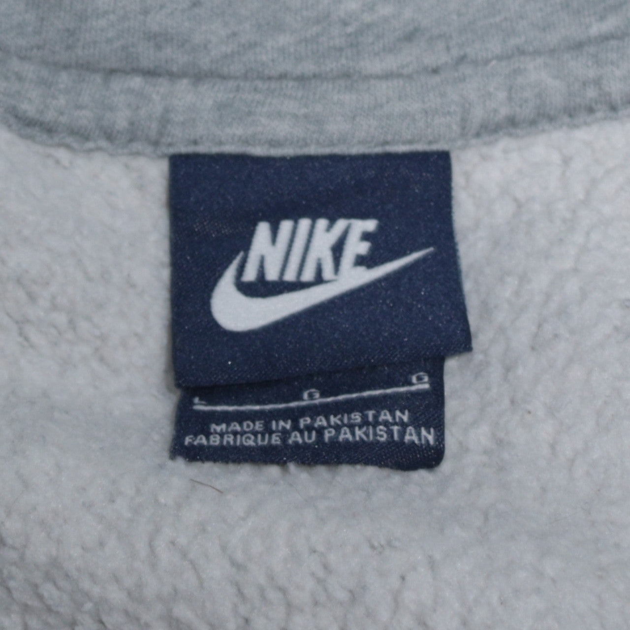 Mens UK Size L Nike Grey 1/2 Zip Hoodie