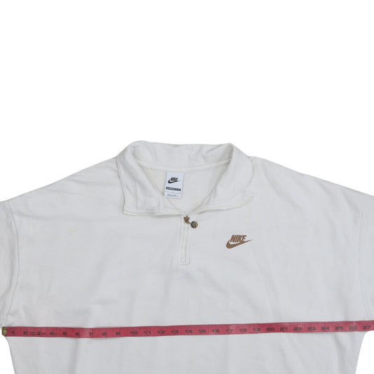Womens UK Size L Nike White Pullover Sweatshirt