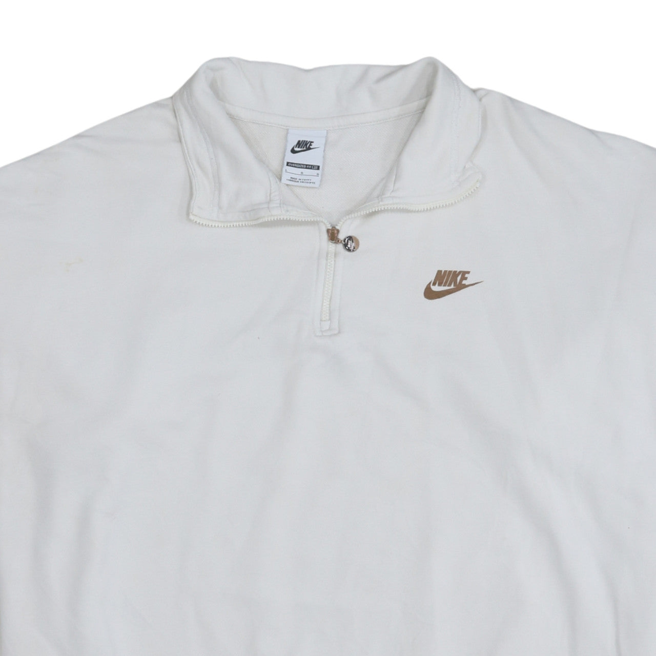Womens UK Size L Nike White Pullover Sweatshirt