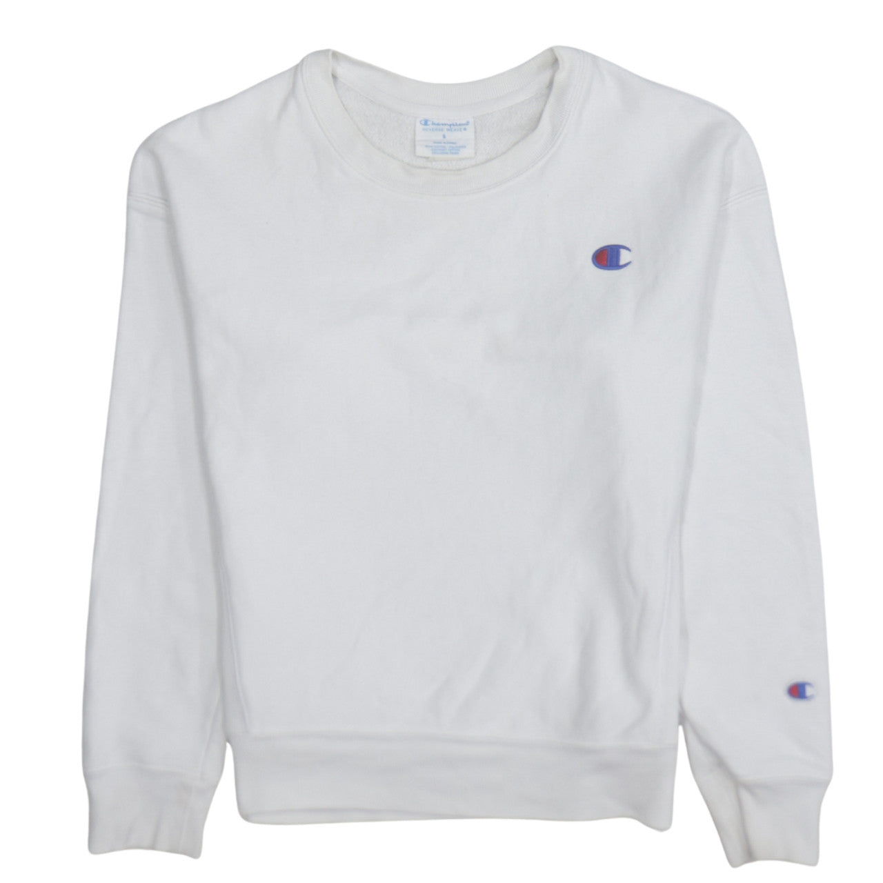 Womens UK Size S Champion White Pullover Sweatshirt