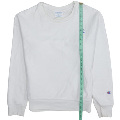 Womens UK Size S Champion White Pullover Sweatshirt