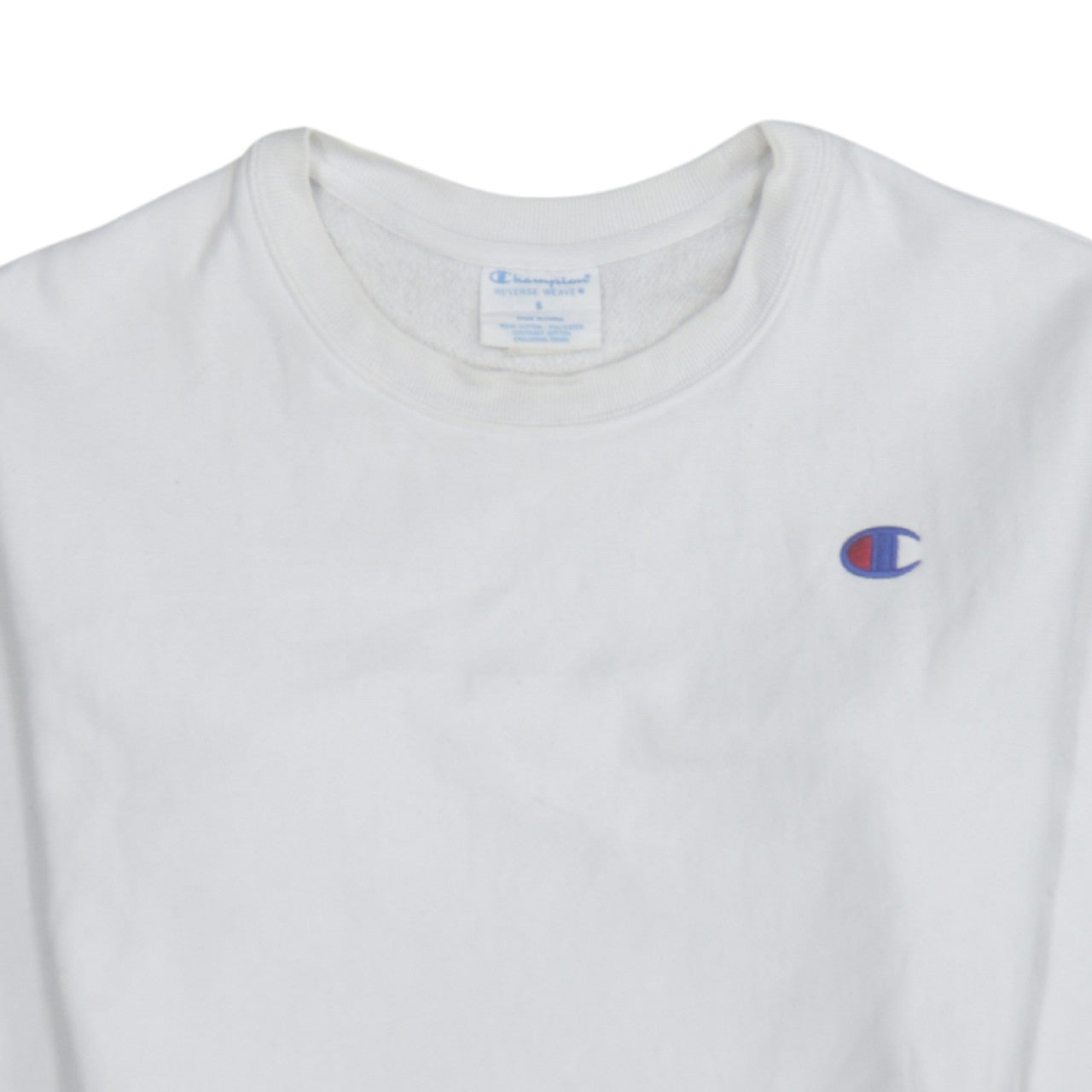 Womens UK Size S Champion White Pullover Sweatshirt